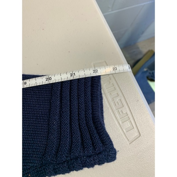 Lo. Ri. Navy Blue Knit Wool Blend Cardigan Sweater Button Front Women's Medium - Picture 9 of 10